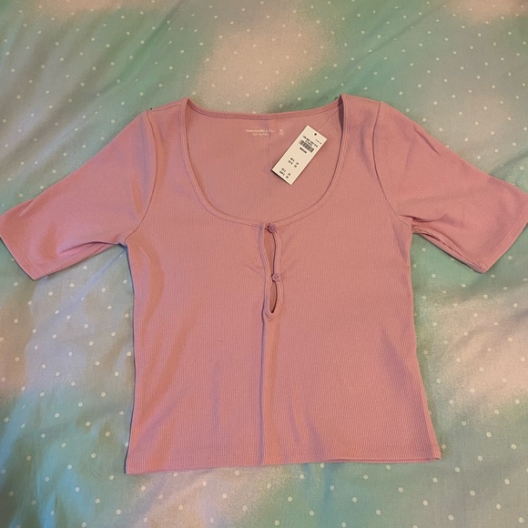 Pink Abercrombie & Fitch Cut Out Top - NWT - Picture 5 of 6